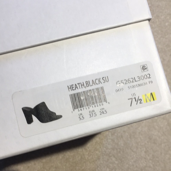 VINCE New ‘Heath’ Black Suede Leather High Heel Mule 7.5 NIB - Picture 8 of 9